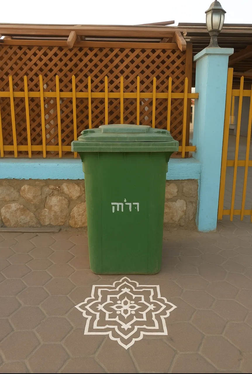 פח אשפה שלא מוחזר למקומו ומקשה על אישה מבוגרת — אחרי